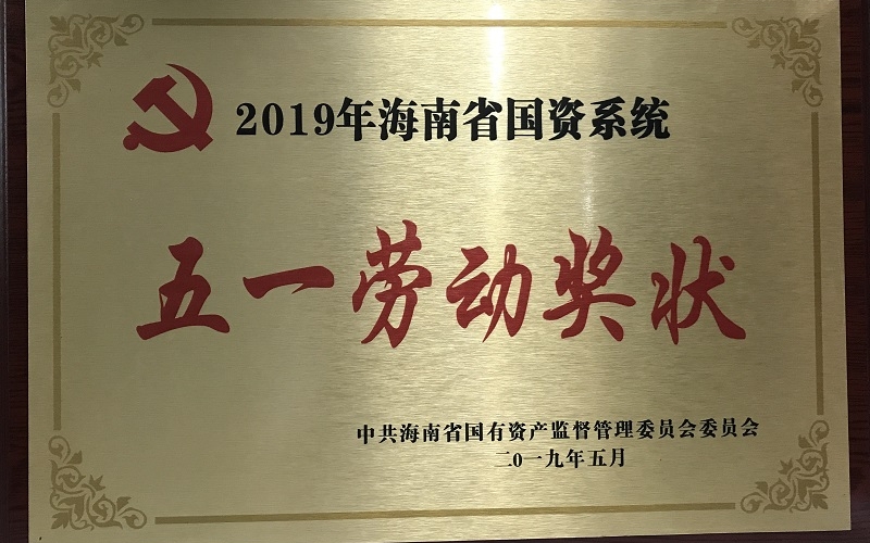 海南省国资系统五一劳动奖状